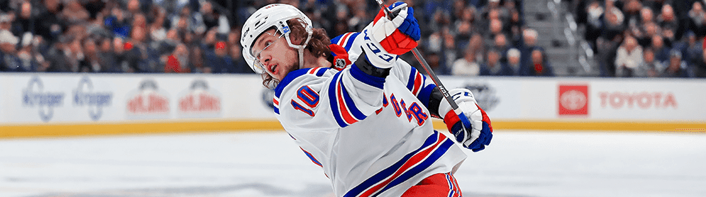 Brady Skjei dons the jersey of the New York Rangers after being