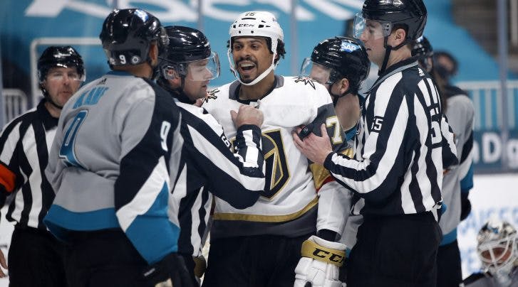 Golden Knights' Ryan Reaves suspended two games for intent to