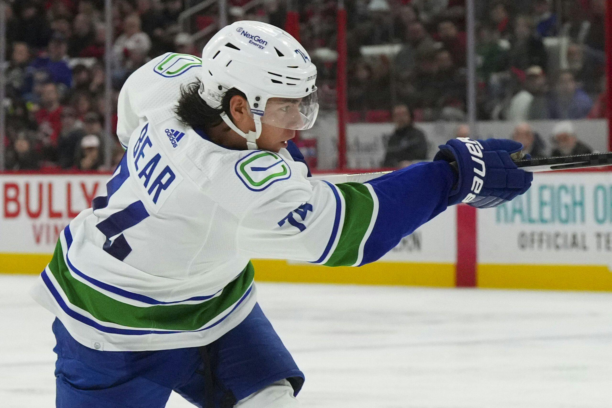 How Canucks defence has improved since acquiring Ethan Bear