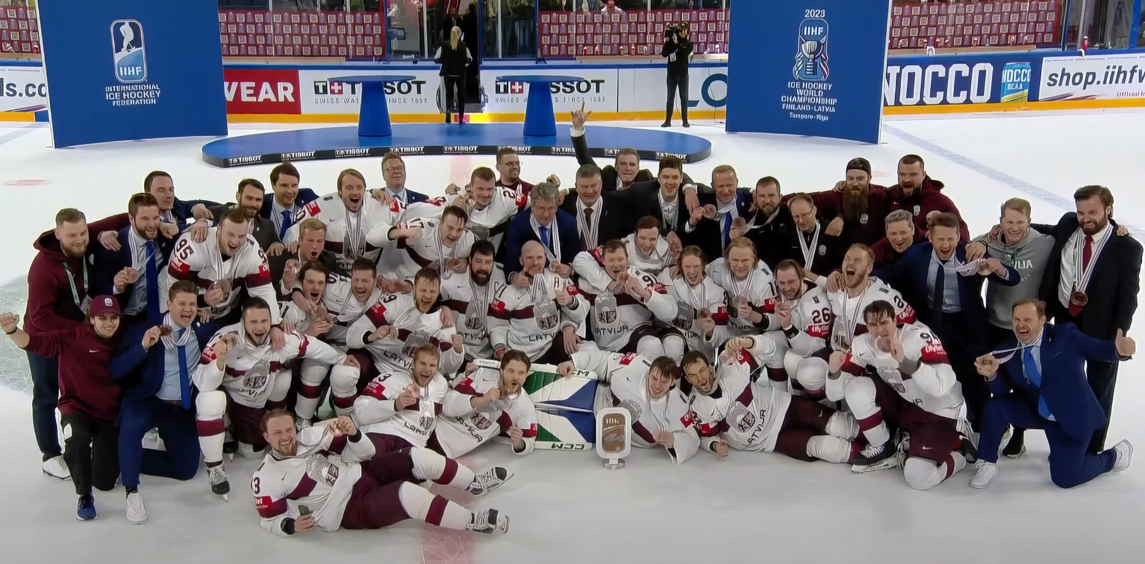 Latvia has national holiday after its first-ever bronze at men’s World Hockey Championship