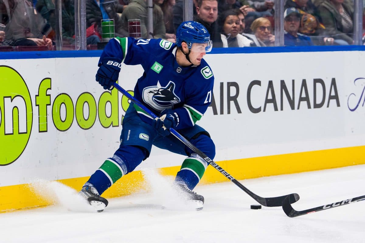 Canucks’ Nils Hoglander fined $2,864.58 for slew-footing