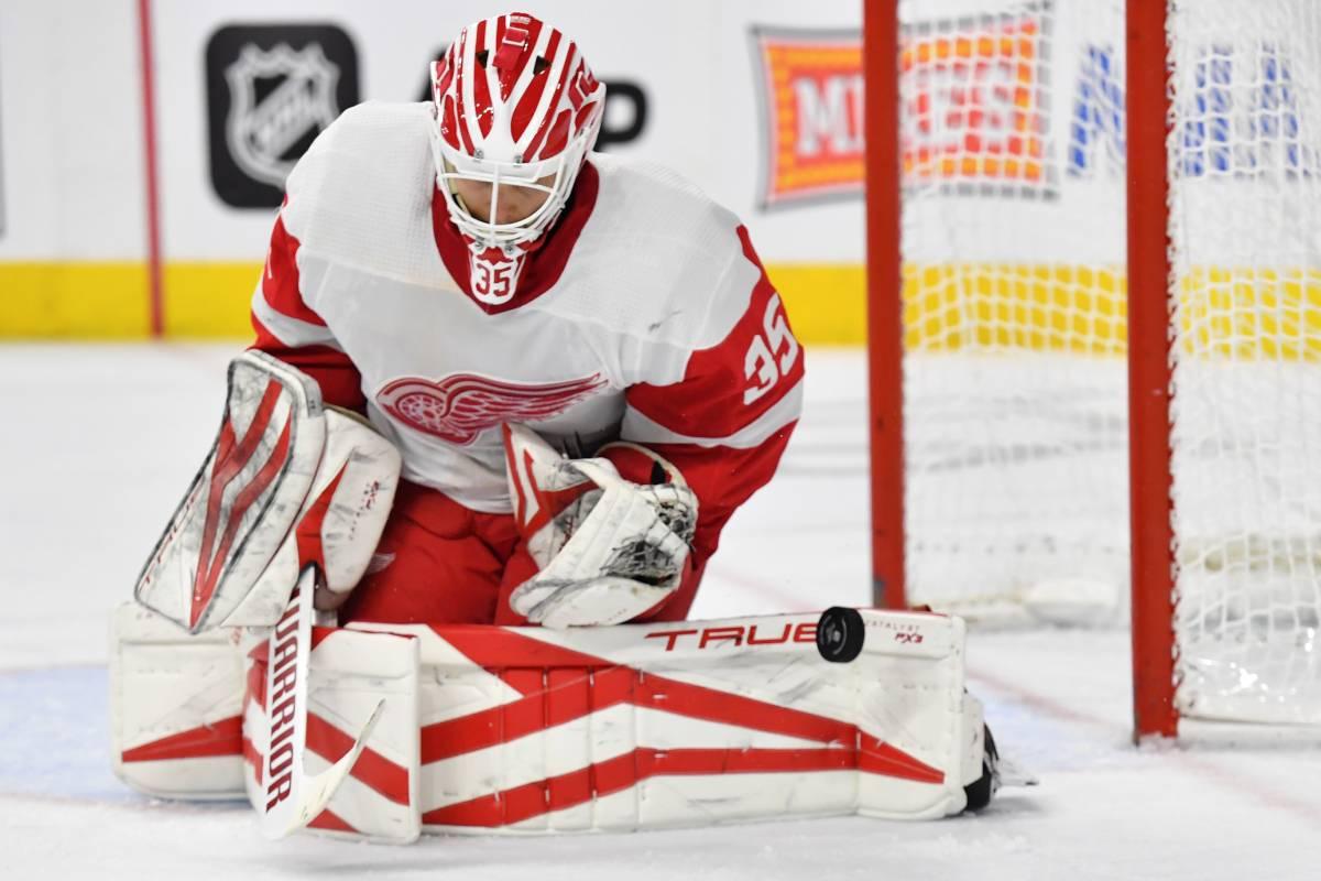 Detroit Red Wings goaltender Ville Husso leaves game with lower-body injury  - Daily Faceoff