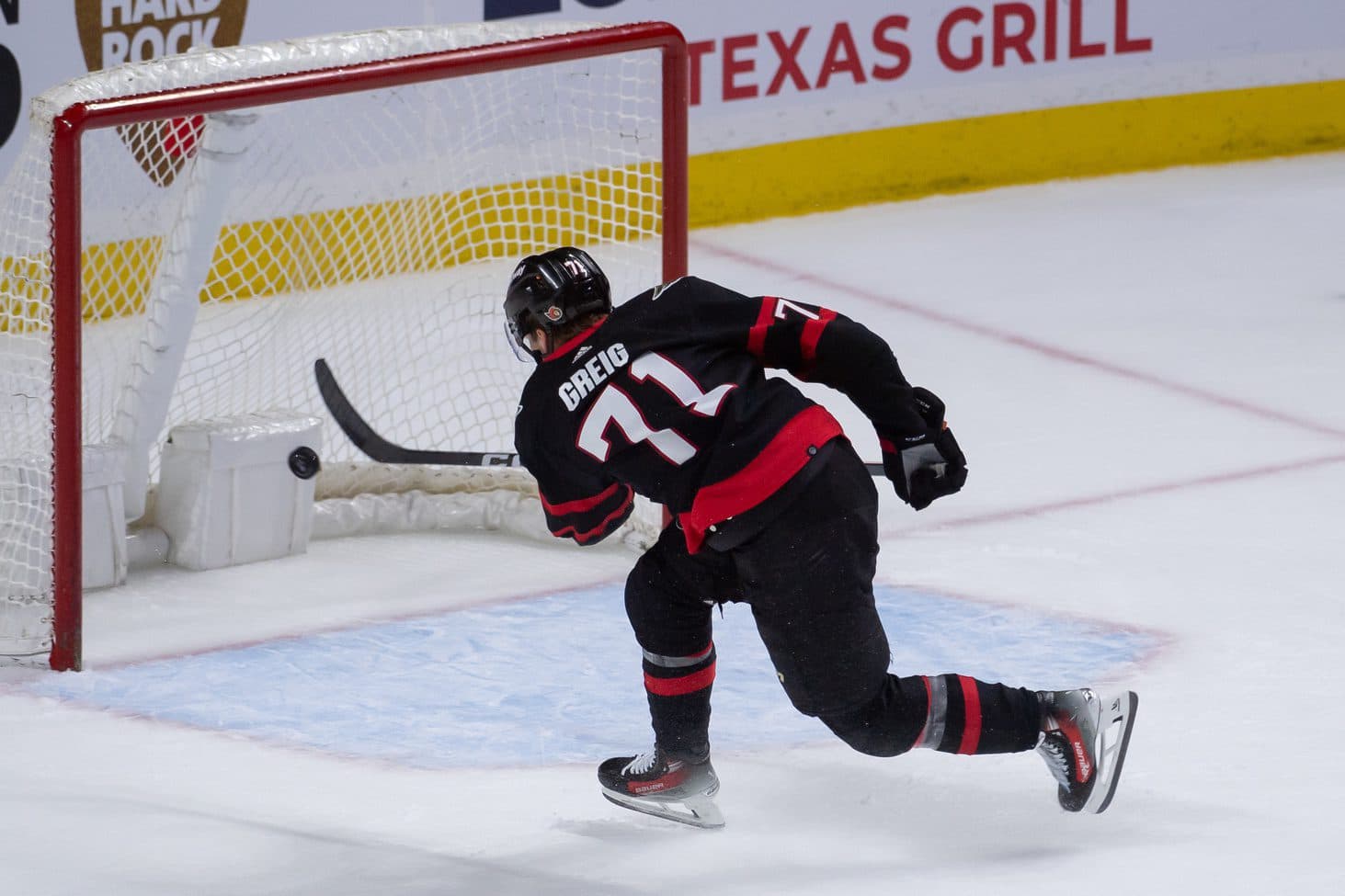 Leafs’ Morgan Rielly commits controversial cross-check on Sens’ Ridly Greig after slap-shot empty-net goal