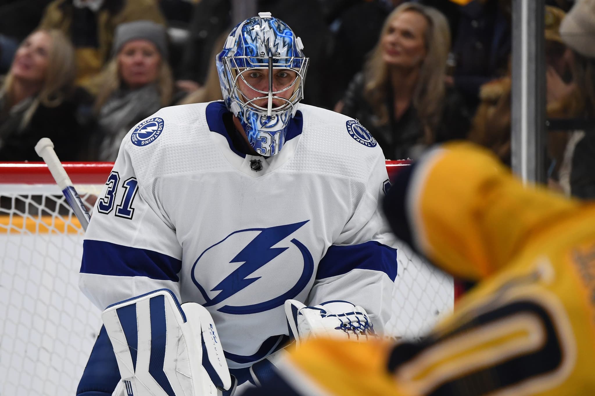 Lightning goaltender Jonas Johansson day-to-day with lower-body injury 