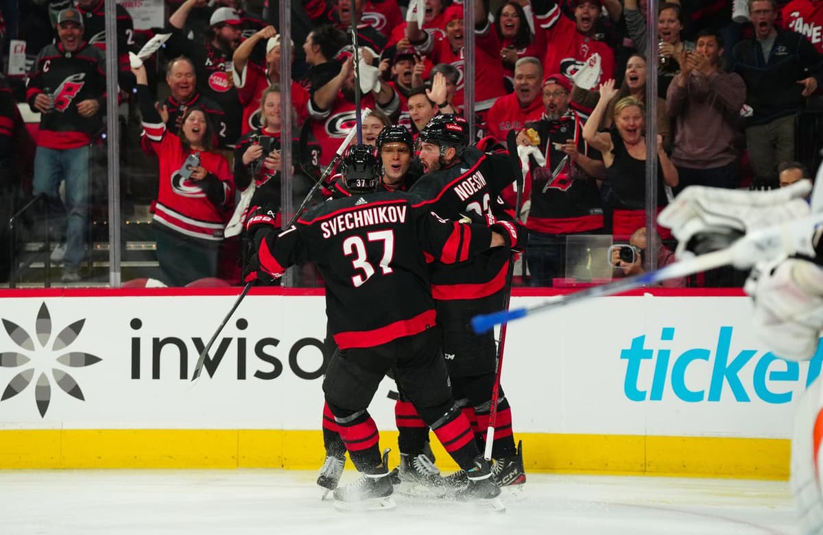 Stanley Cup Playoffs Day 1: Canes triumph in Game 1 with Andersen's ...