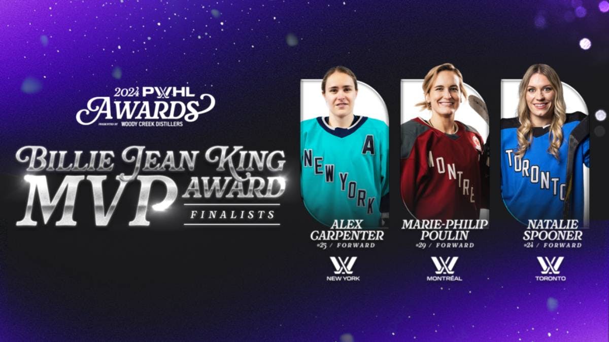 Spooner, Poulin, Carpenter vie for PWHL Billie Jean King MVP