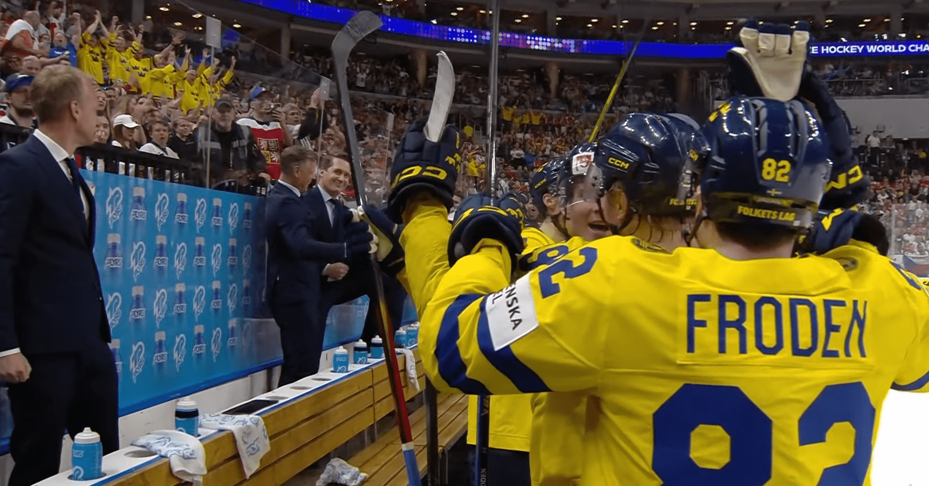 Team Sweden celebrates