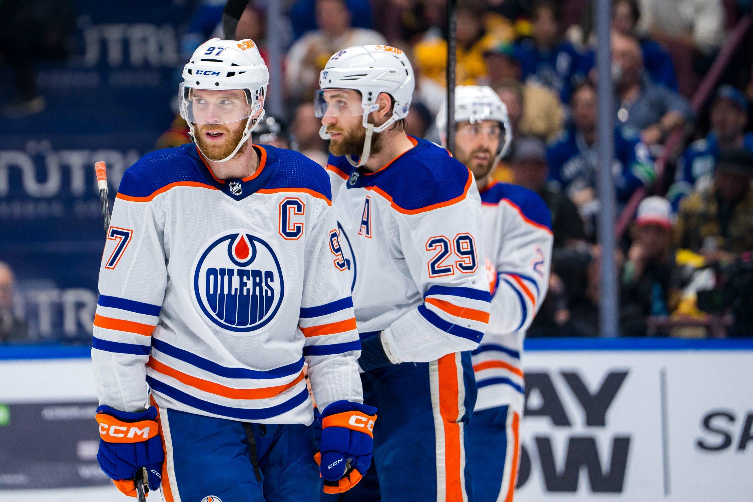 Connor McDavid, Leon Draisaitl and Evan Bouchard for Caesars Sportsbook promo code 6.11