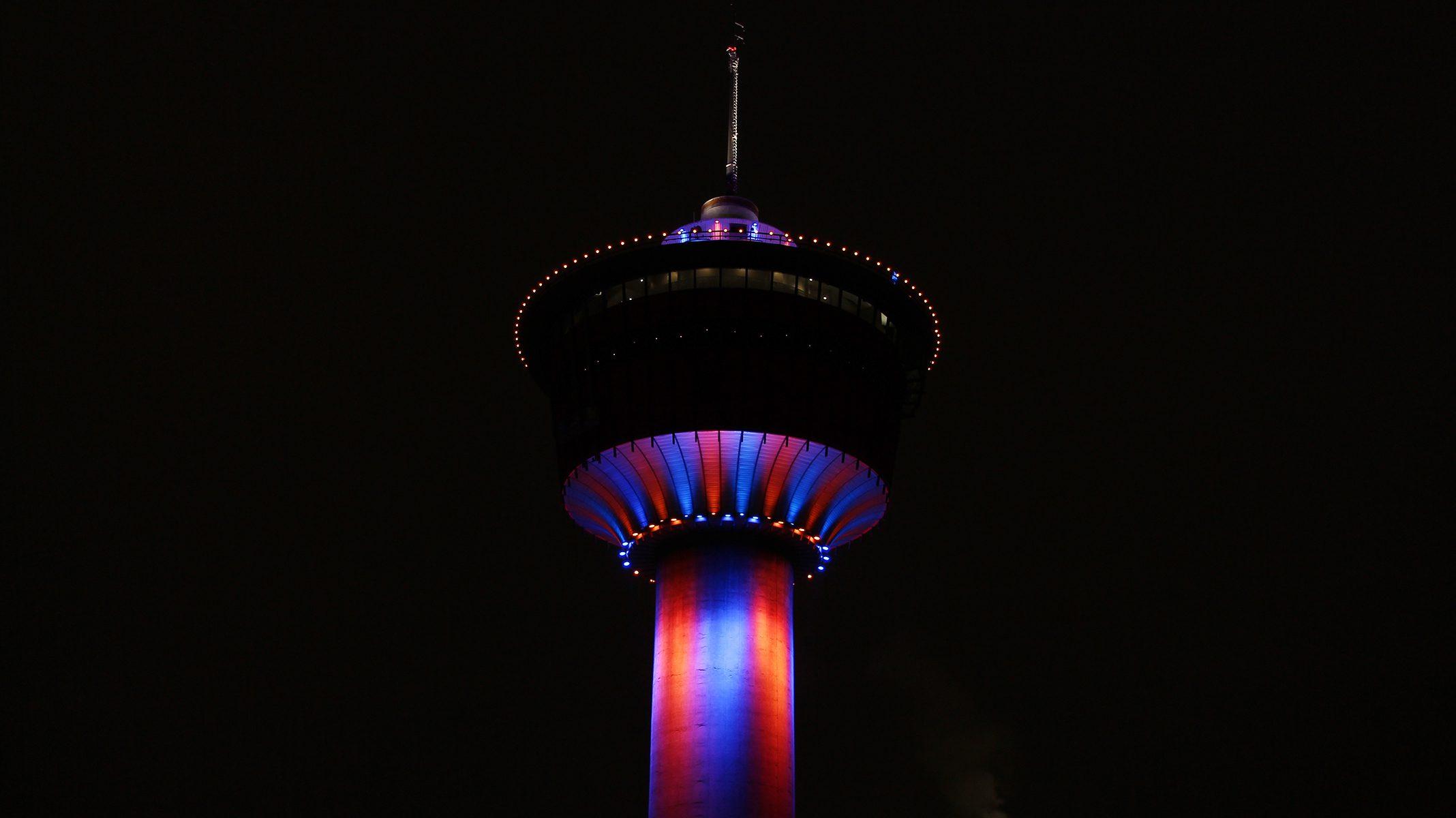 Calgary Tower makes its stance clear: no support for the Edmonton Oilers