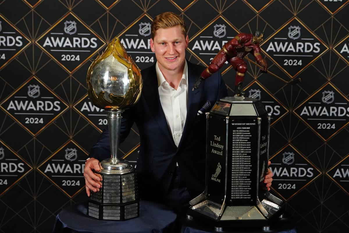 2024 NHL Awards Nathan MacKinnon Wins Hart & Ted Lindsay with Full