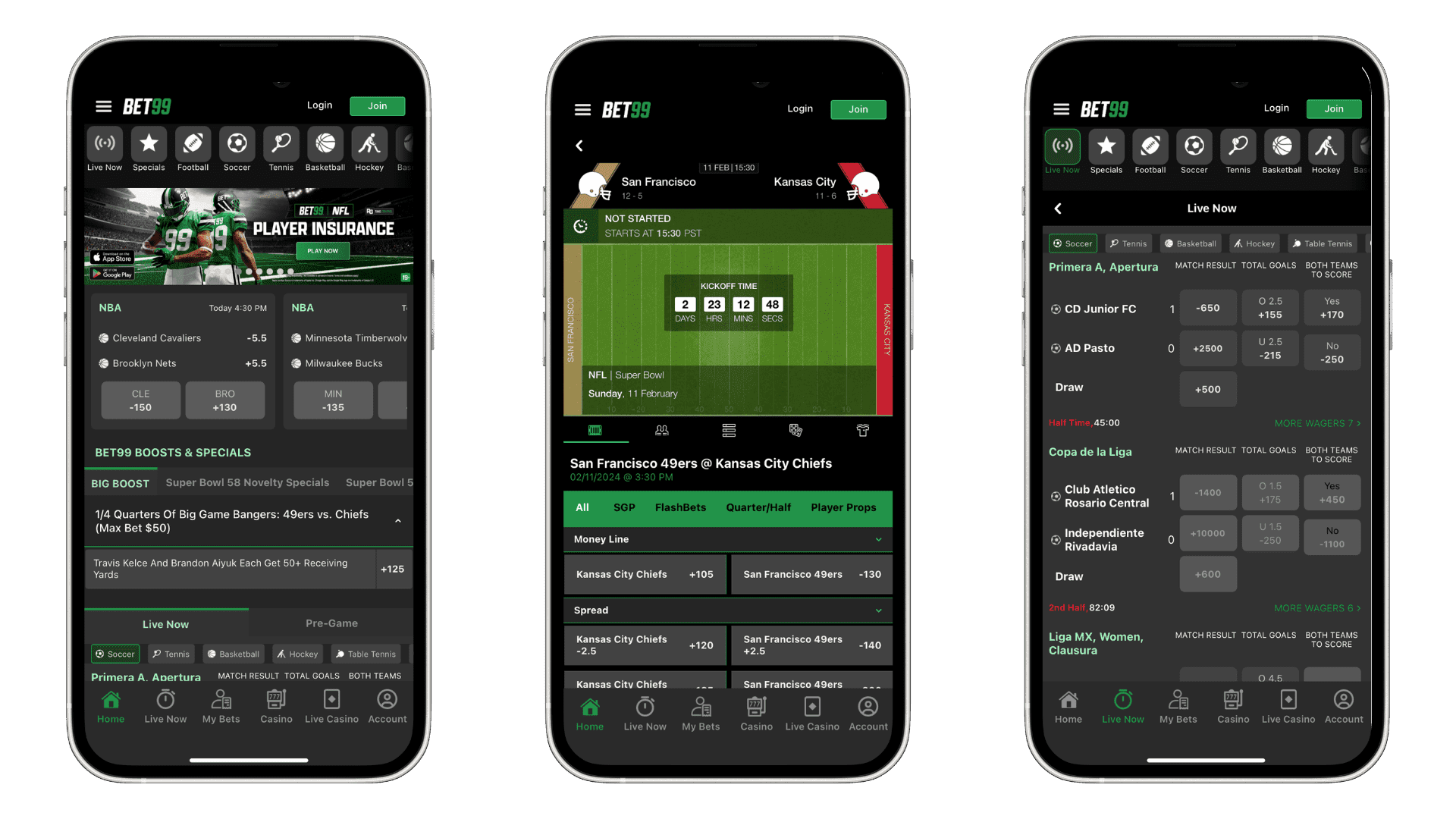 bet99 canada app screenshots