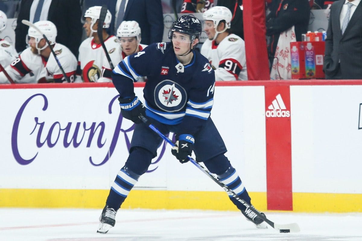 Winnipeg Jets defenseman Ville Heinola