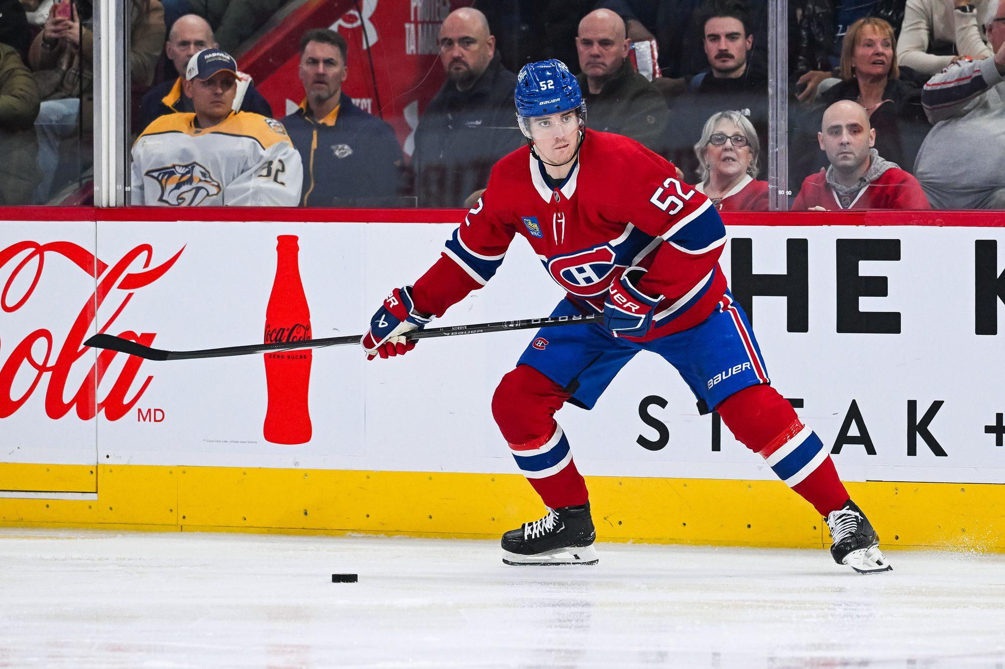 Montreal Canadiens re-sign defenseman Justin Barron to two-year contract