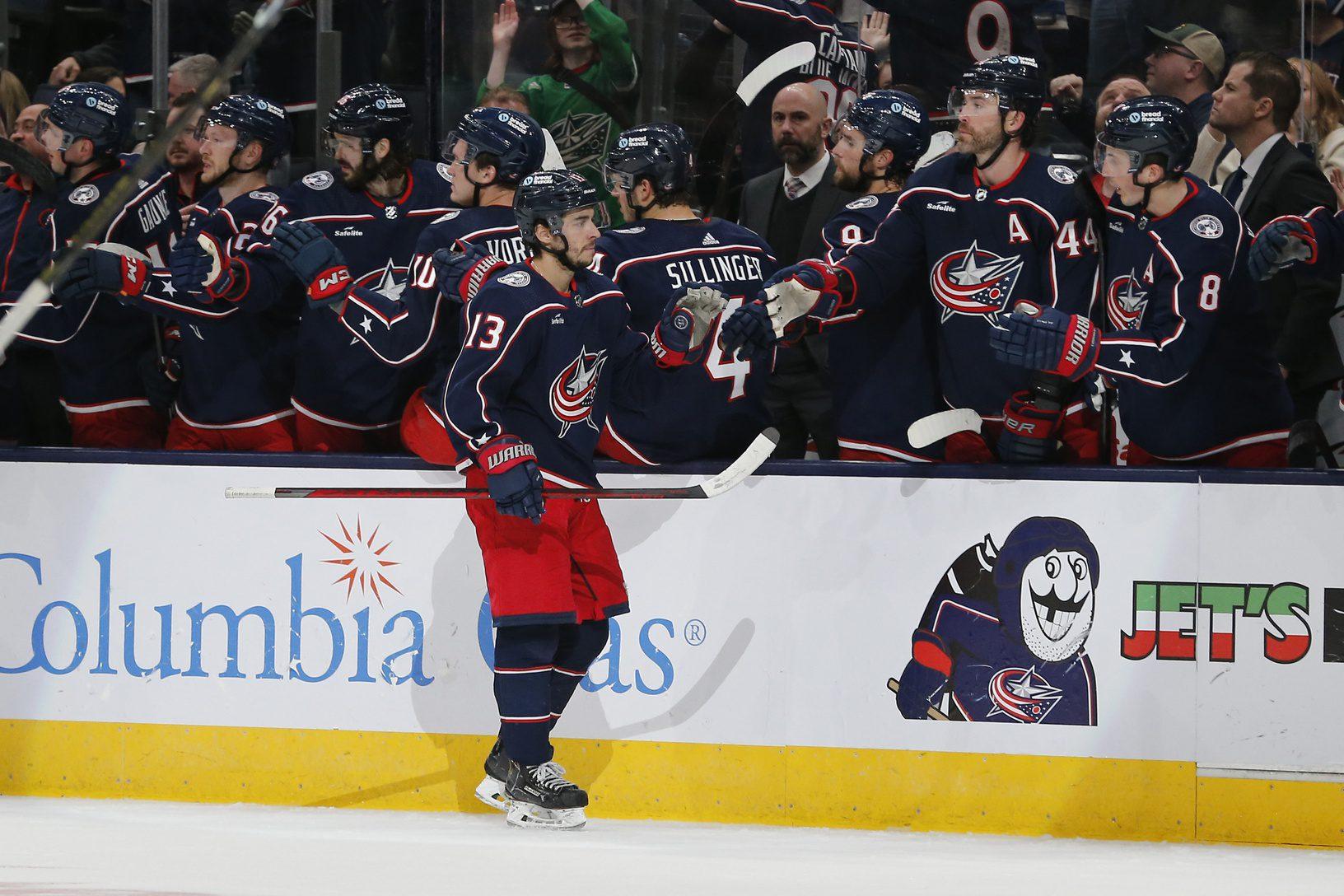 Blue Jackets fans pay tribute to Johnny Gaudreau outside Nationwide Arena