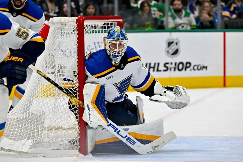 St. Louis Blues goaltender Jordan Binnington