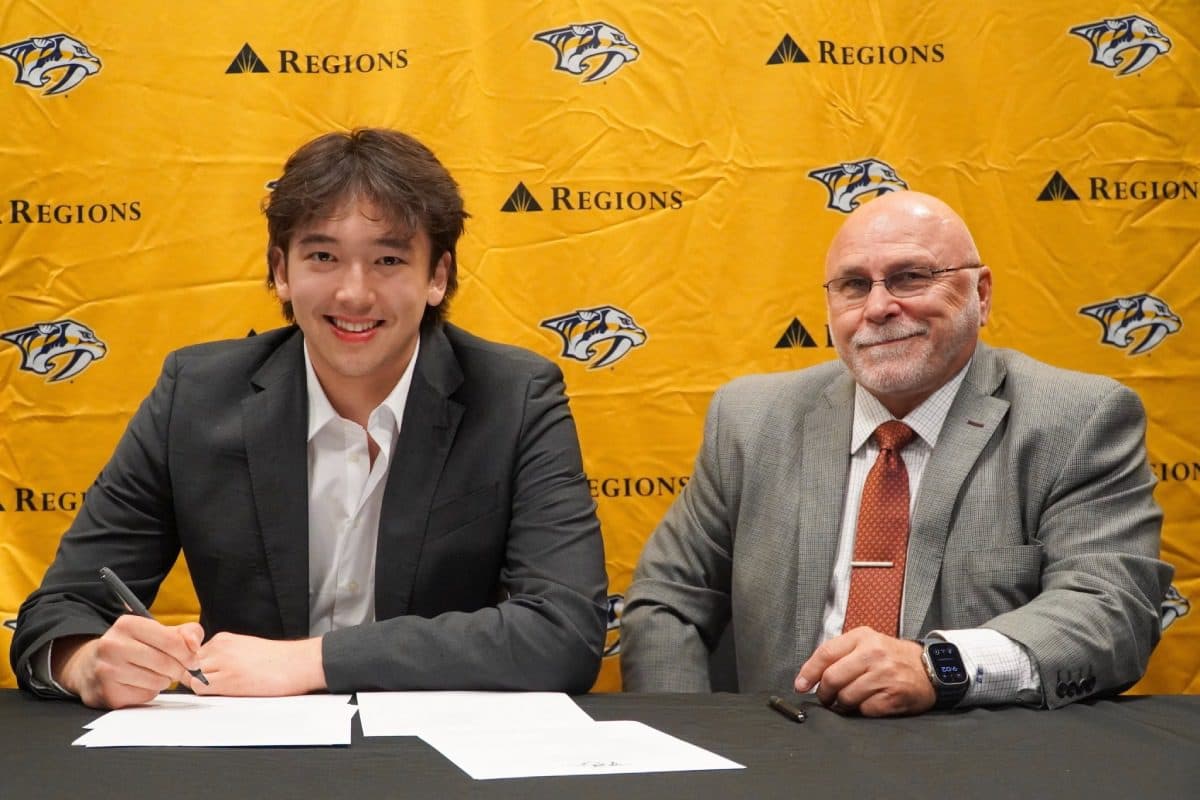 Predators sign Hiroki Gojsic to three-year, entry-level contract