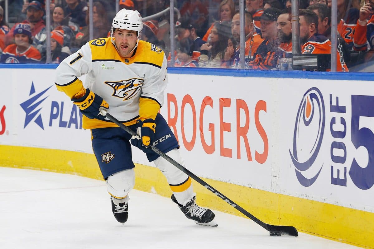 Nashville Predators defenseman Marc Del Gaizo