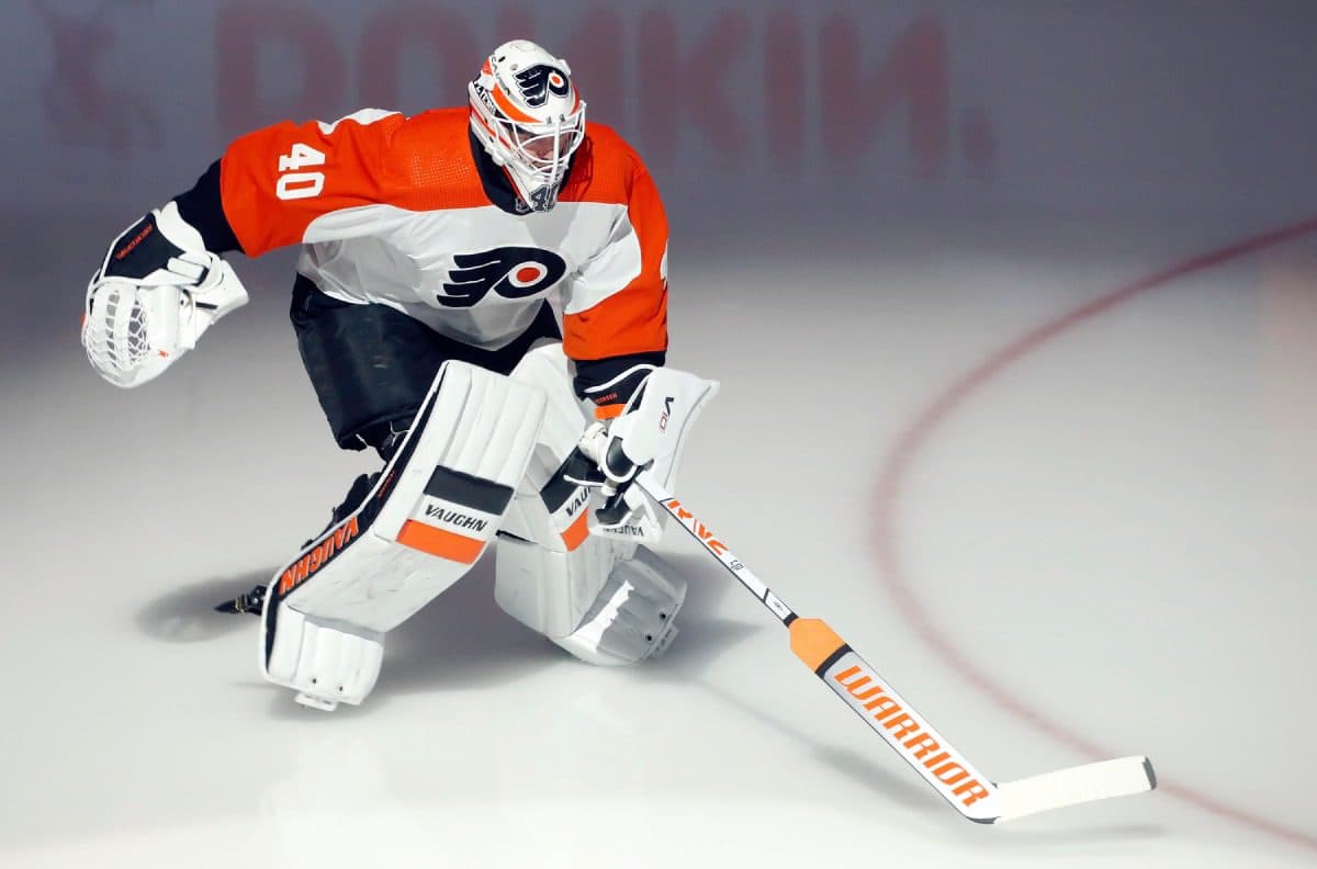 Philaelphia Flyers goaltender Cal Petersen