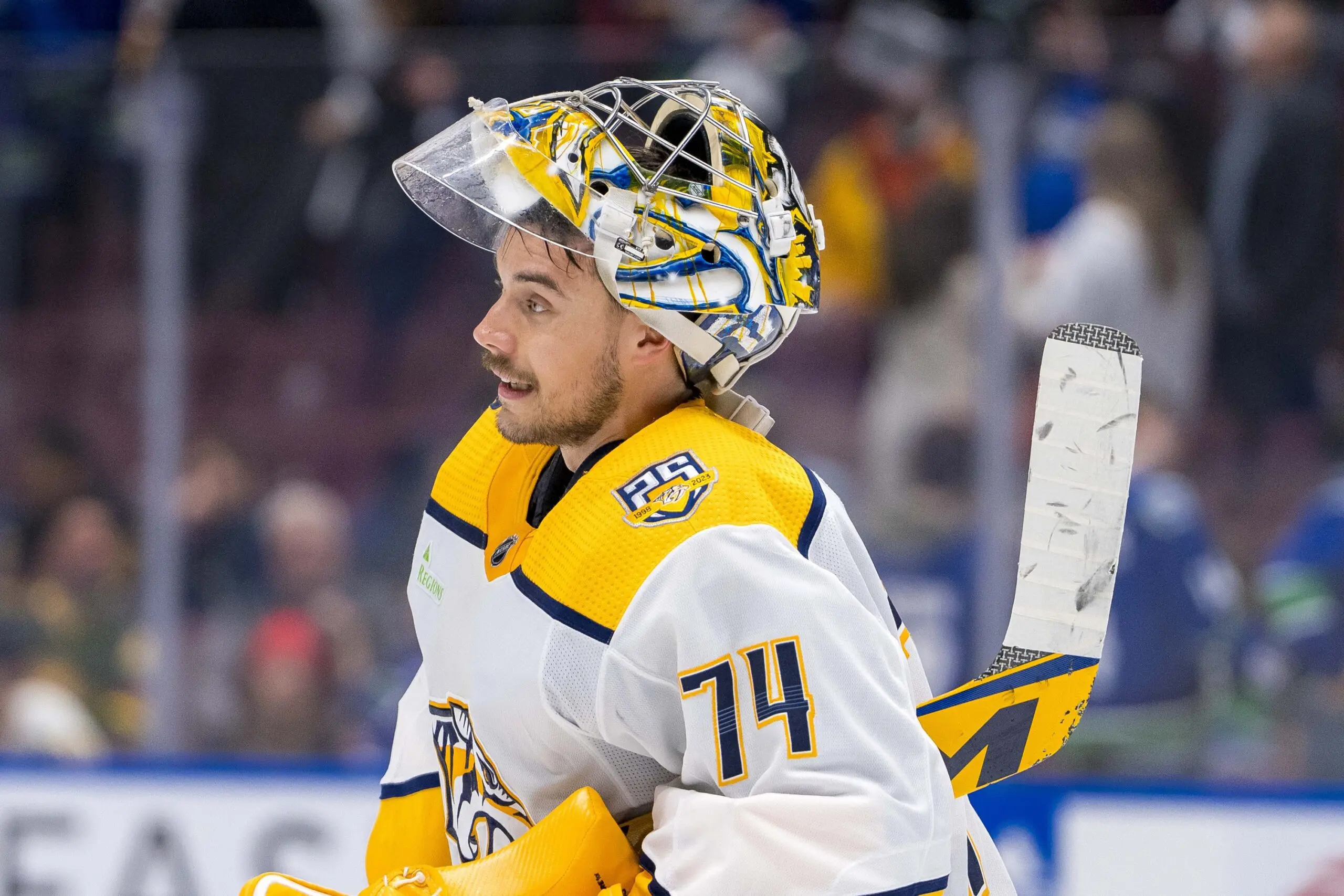 Nashville Predators goaltender Juuse Saros.