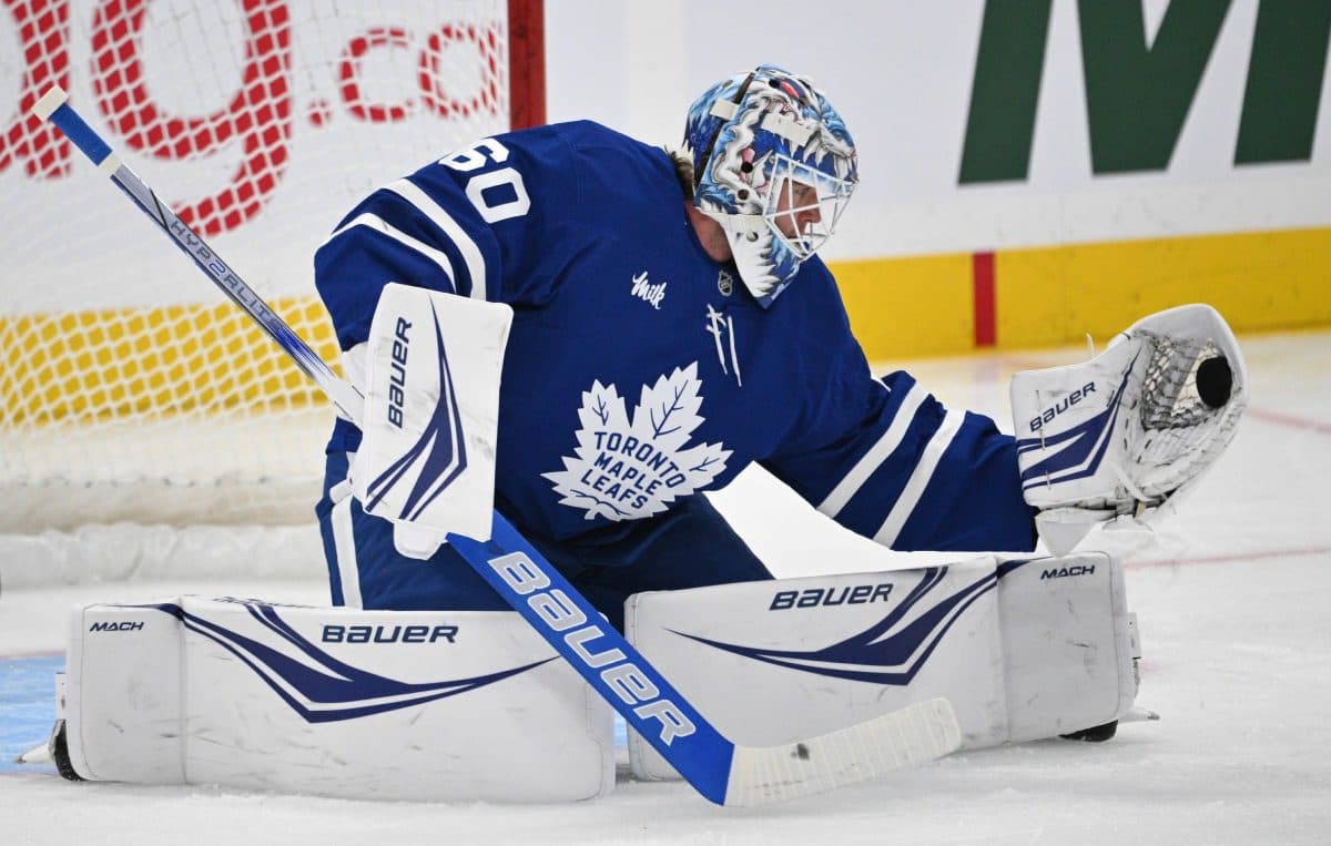 Toronto Maple Leafs goaltender Joseph Woll