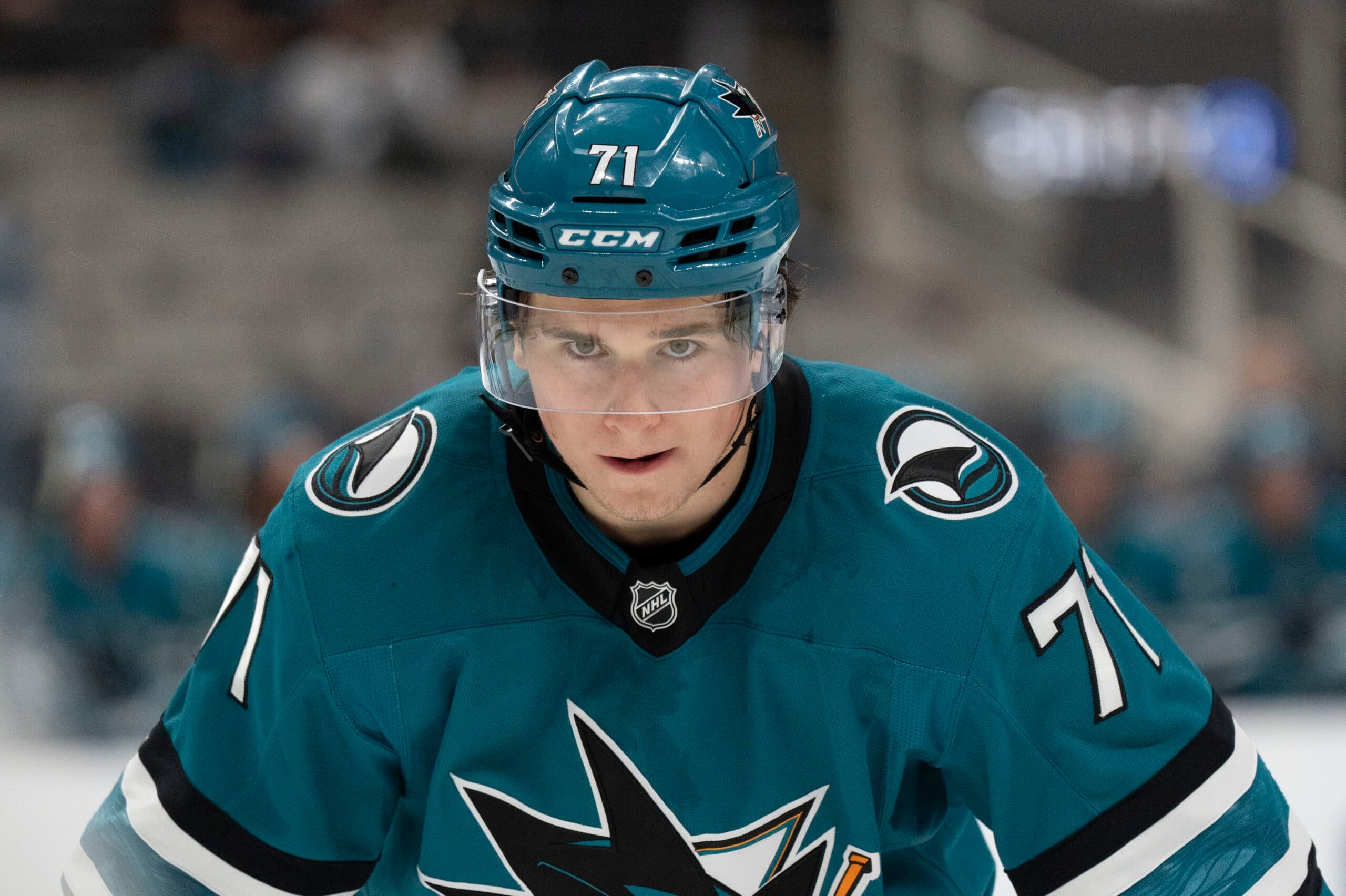 San Jose Sharks’ Macklin Celebrini scores first NHL goal in first NHL game