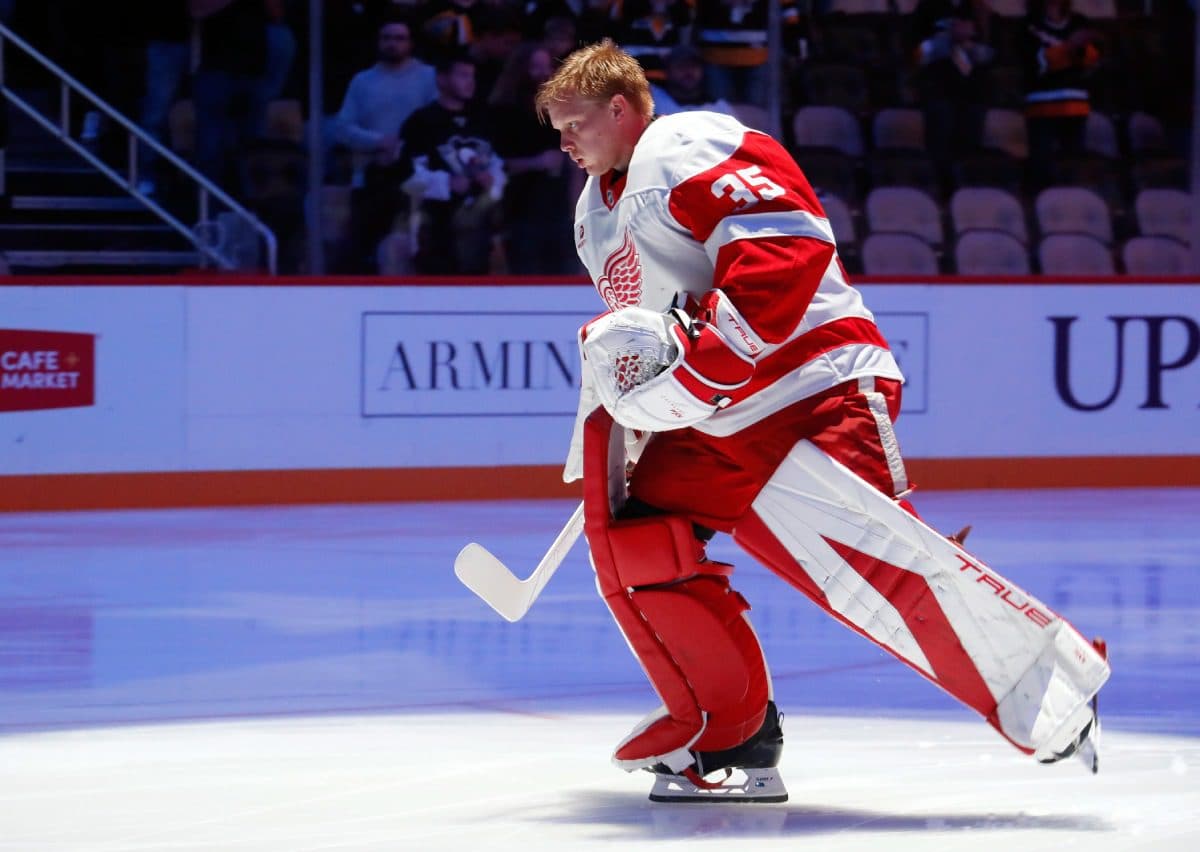 Detroit Red Wings goaltender Ville Husso