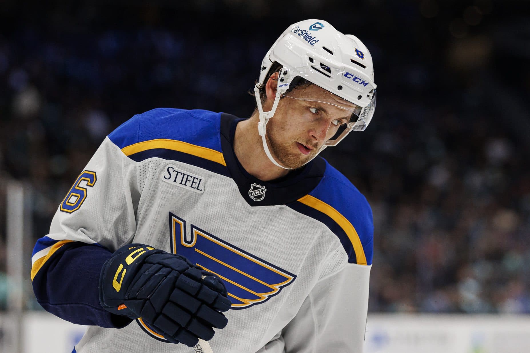 St. Louis Blues defenseman Philip Broberg.