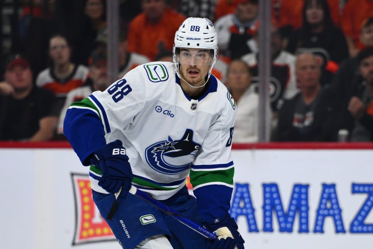 Vancouver Canucks forward Nils Aman