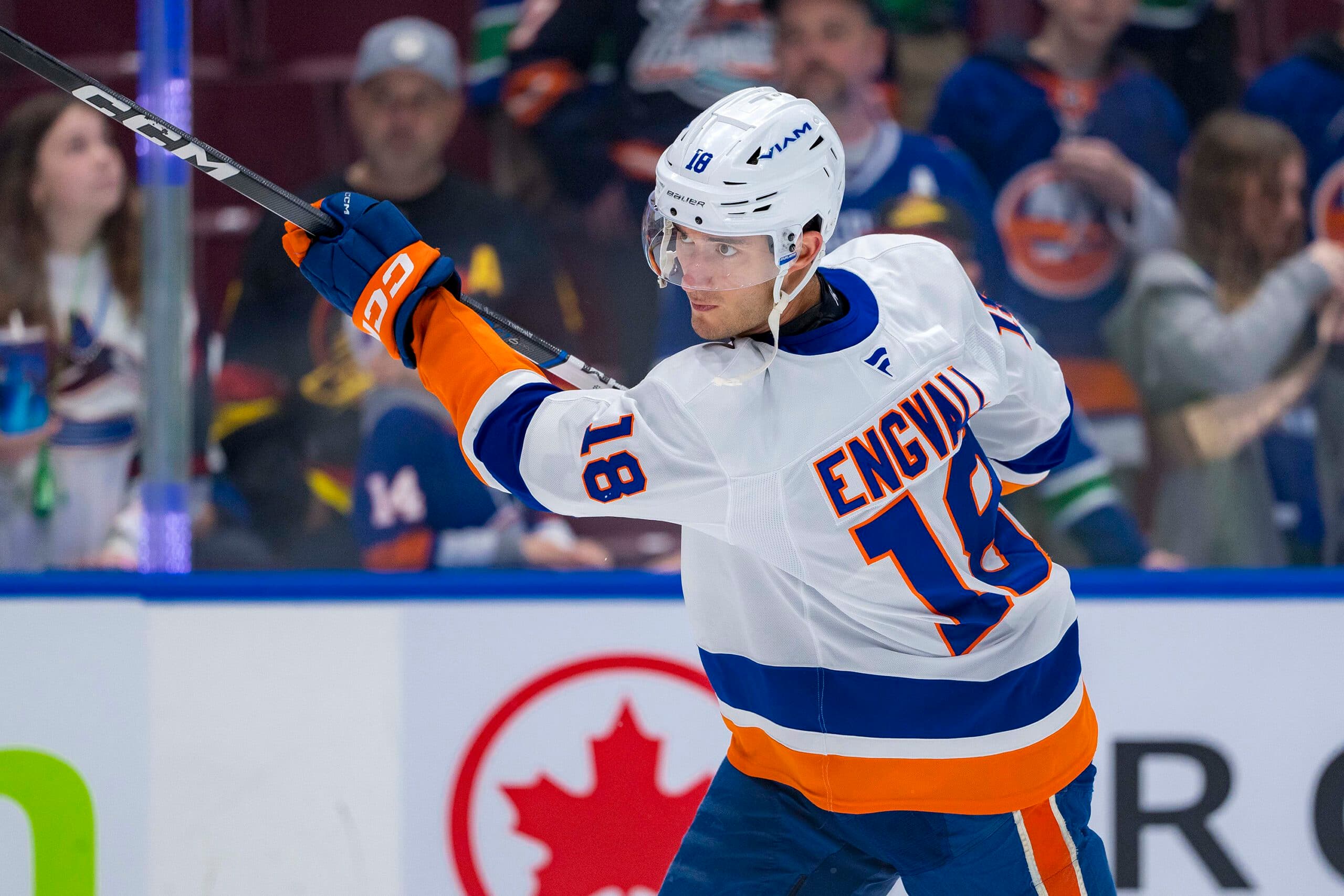 Islanders place Pierre Engvall, Oliver Wahlstrom on waivers; Wild claim Travis Dermott