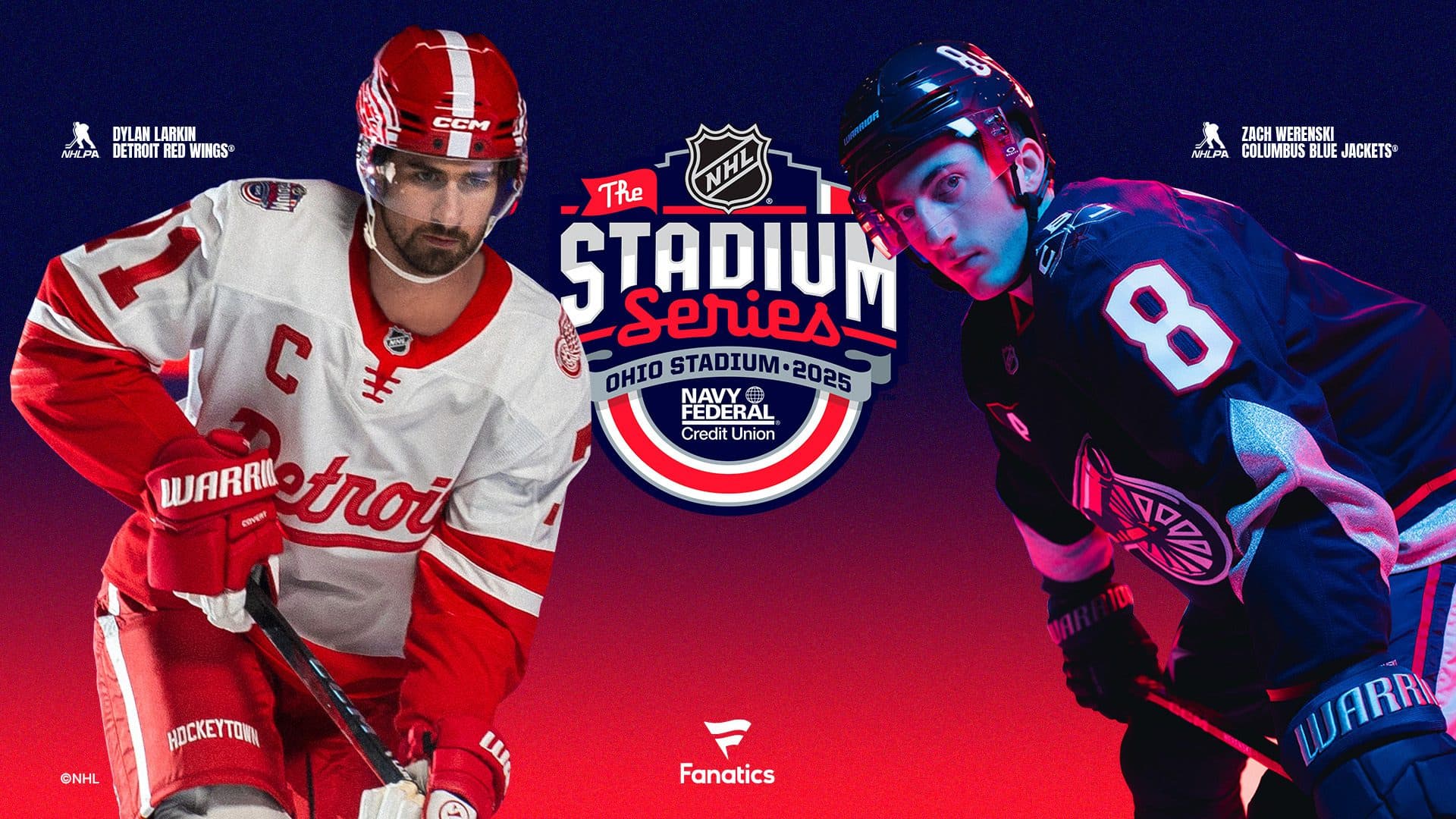 2025 NHL Stadium Series jerseys revealed for Red Wings, Blue Jackets