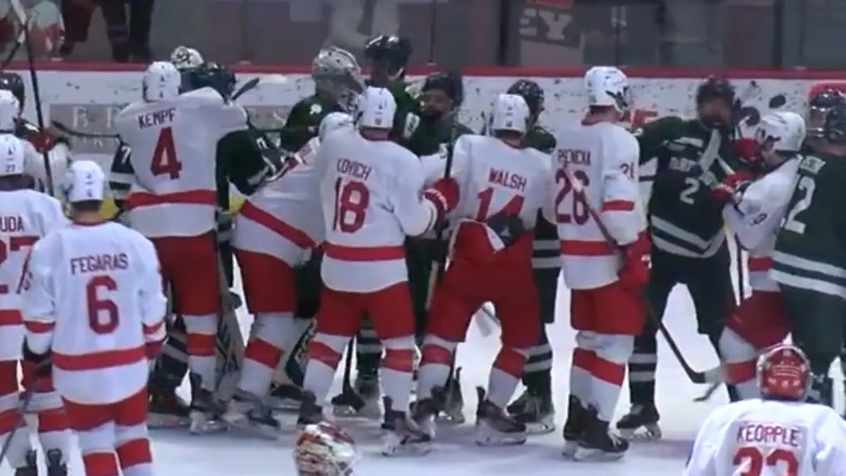 Brawl erupts at end of NCAA game between Cornell, Dartmouth