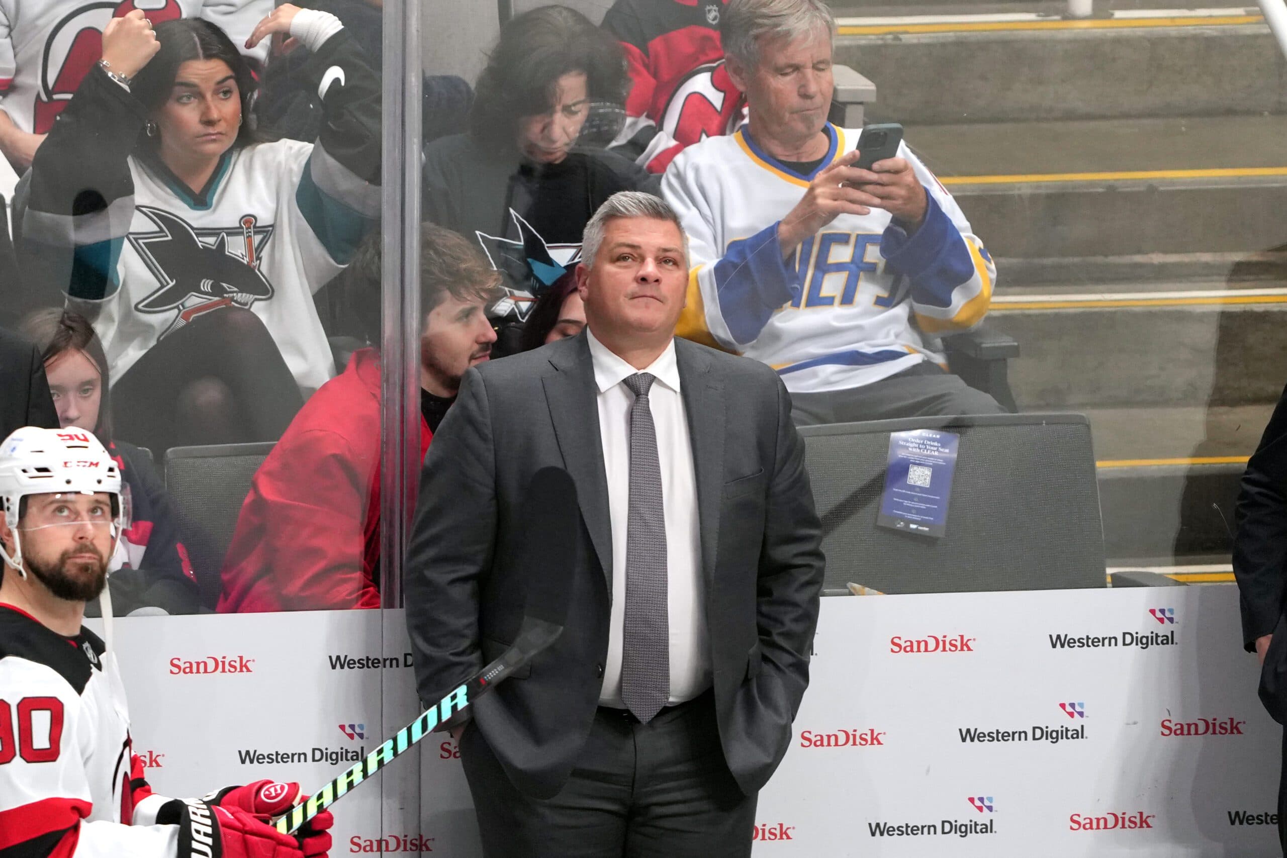 New Jersey Devils coach Sheldon Keefe