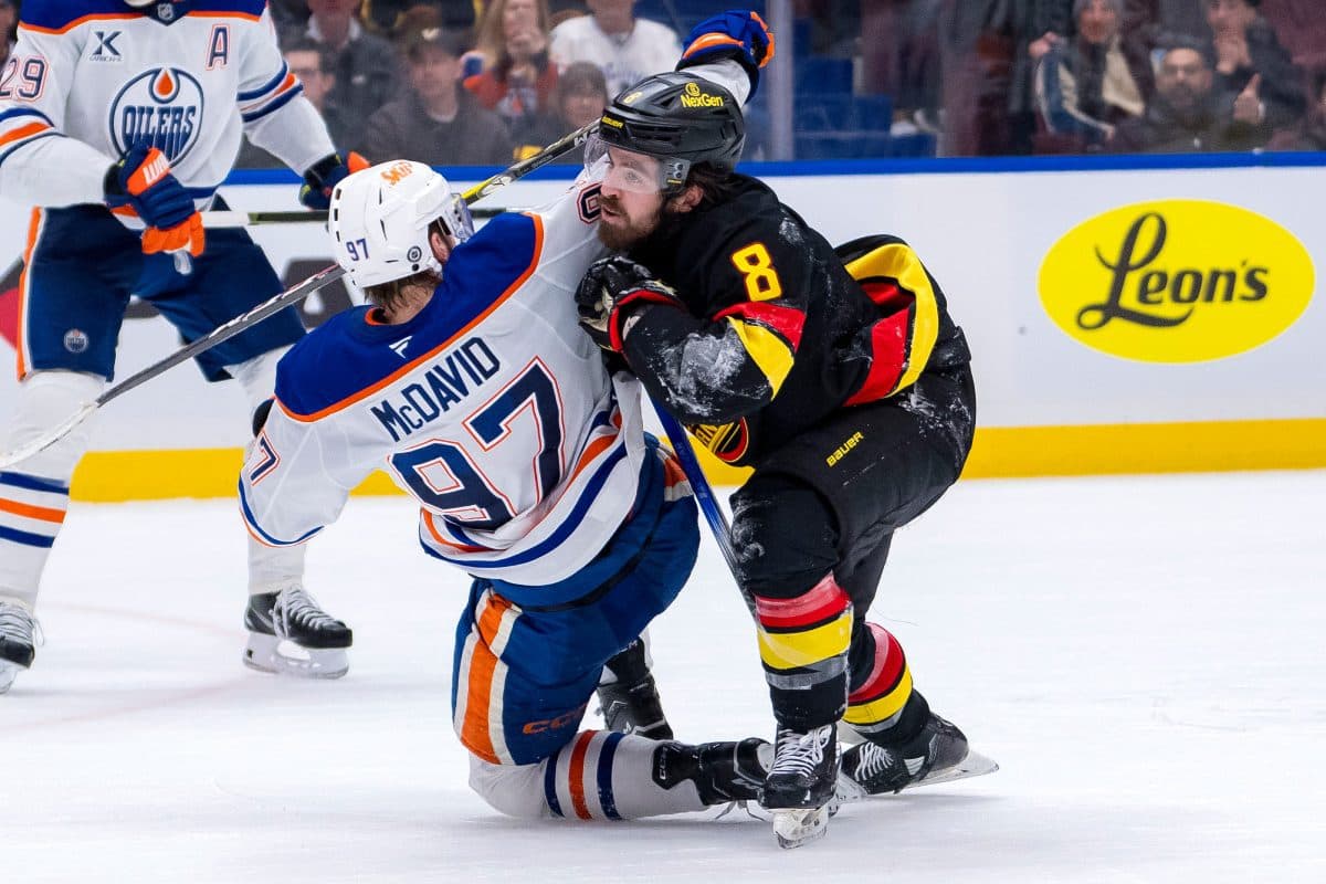 Oilers’ Connor McDavid suspended three games for crosschecking Canucks