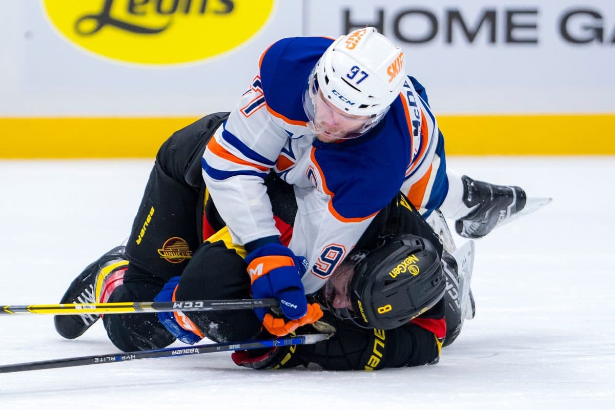 Oilers' Connor McDavid to have hearing for cross-checking Canucks' Conor  Garland