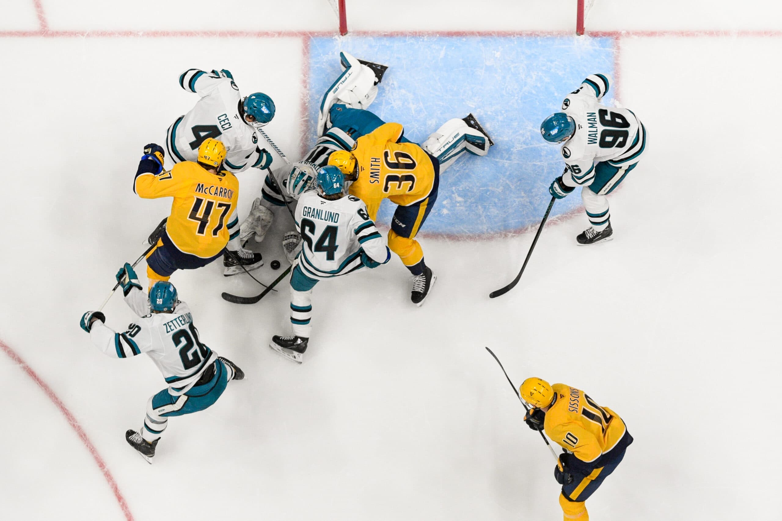 Preds’ Cole Smith given major penalty for hit to head on Sharks’ Ty Dellandrea