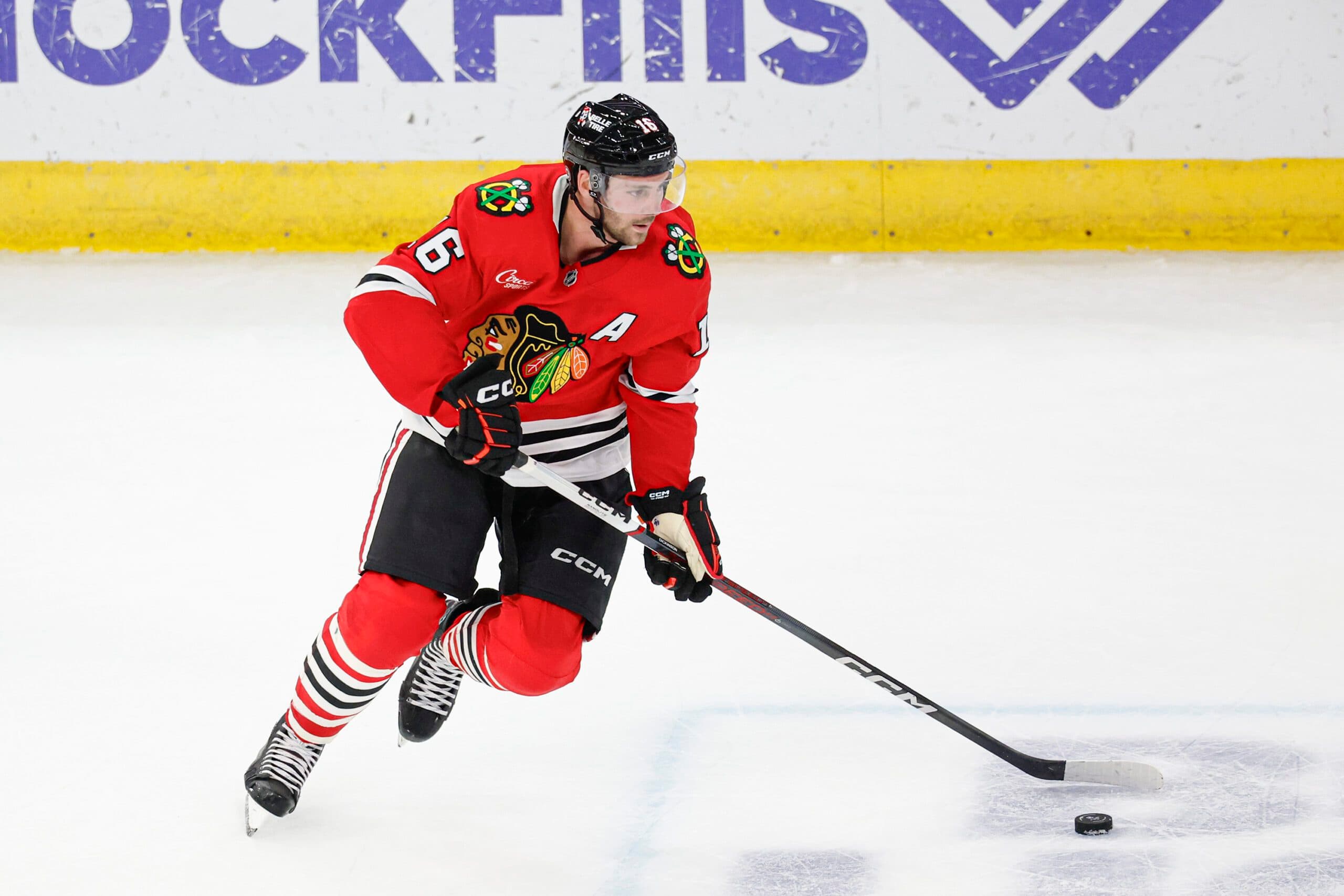 Blackhawks’ Jason Dickinson out week-to-week with ankle sprain