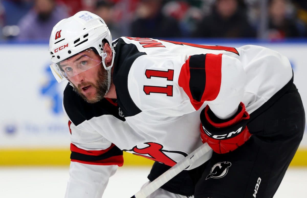 Devils’ Stefan Noesen assessed match penalty for illegal hit on Sabres’ Tage Thompson