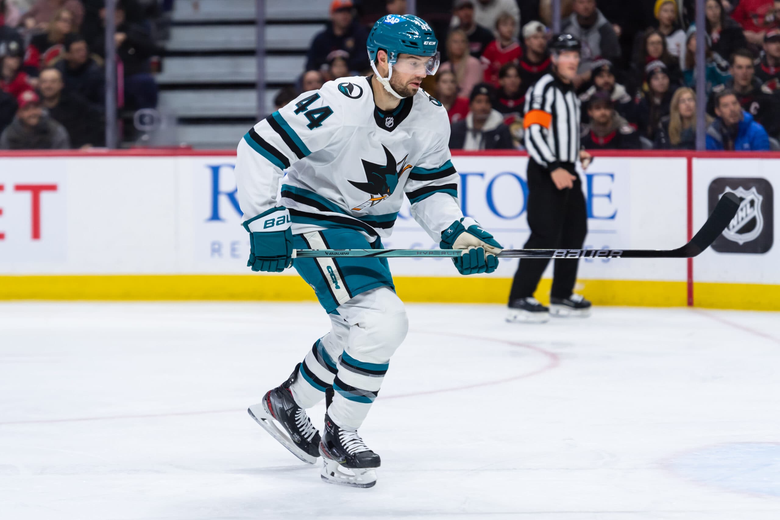 Sharks’ Marc-Edouard Vlasic to miss game against Hurricanes with upper-body injury