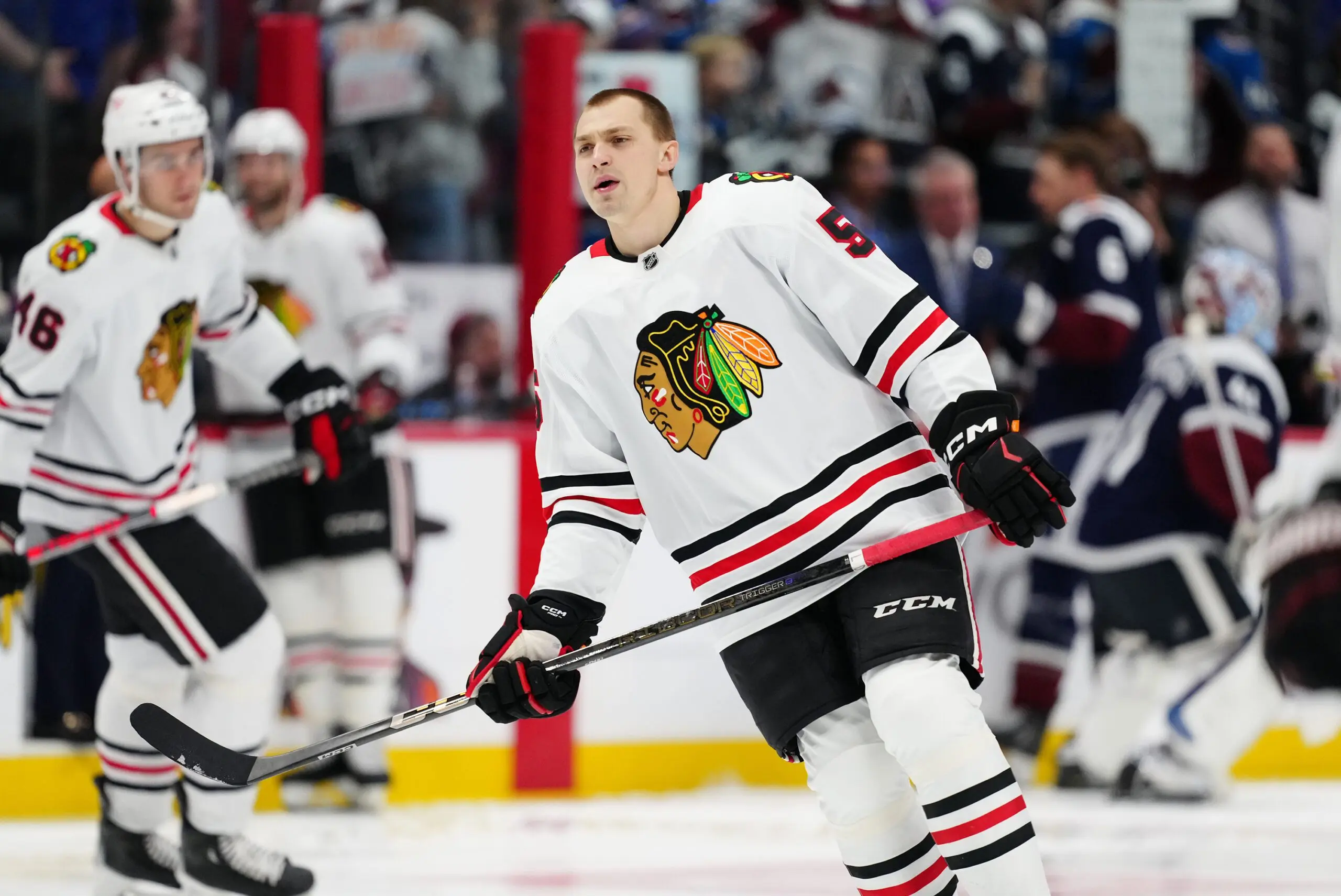 Blackhawks’ Artyom Levshunov showed a taste of what’s to come in NHL debut