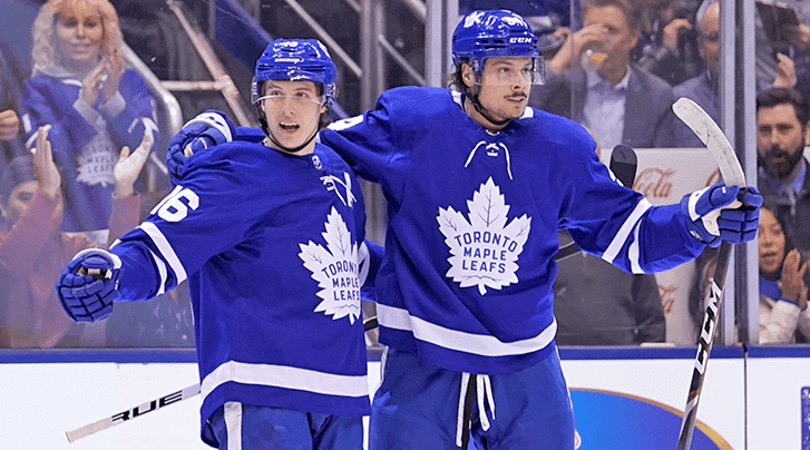 Auston Matthews ties Leafs single season goal record with hat trick against the Tampa Bay Lightning