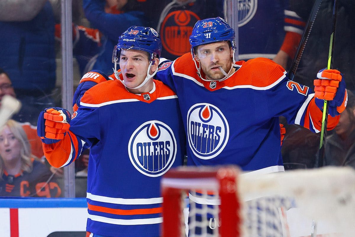 Zach Hyman and Leon Draisaitl for NHL sports betting promos in Canada 5.7