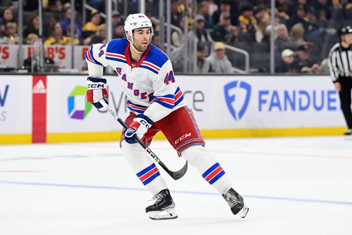 New York Rangers defenseman Matthew Robertson