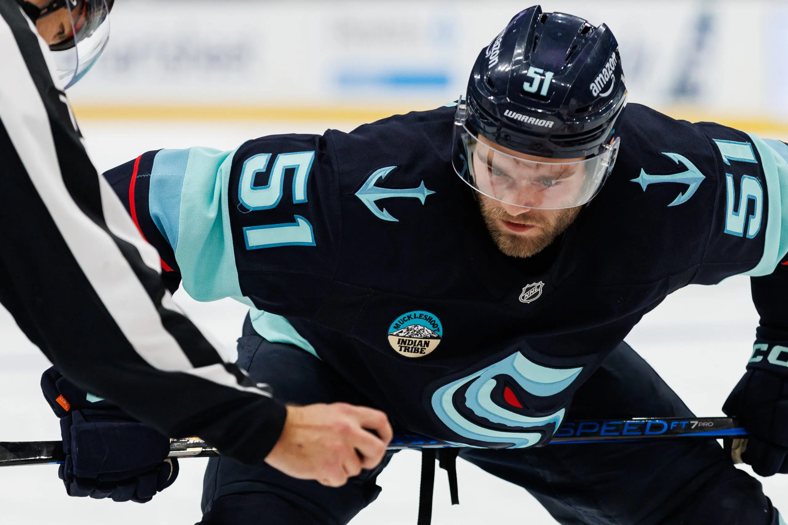 Kraken’s Shane Wright leaves game against Sabres