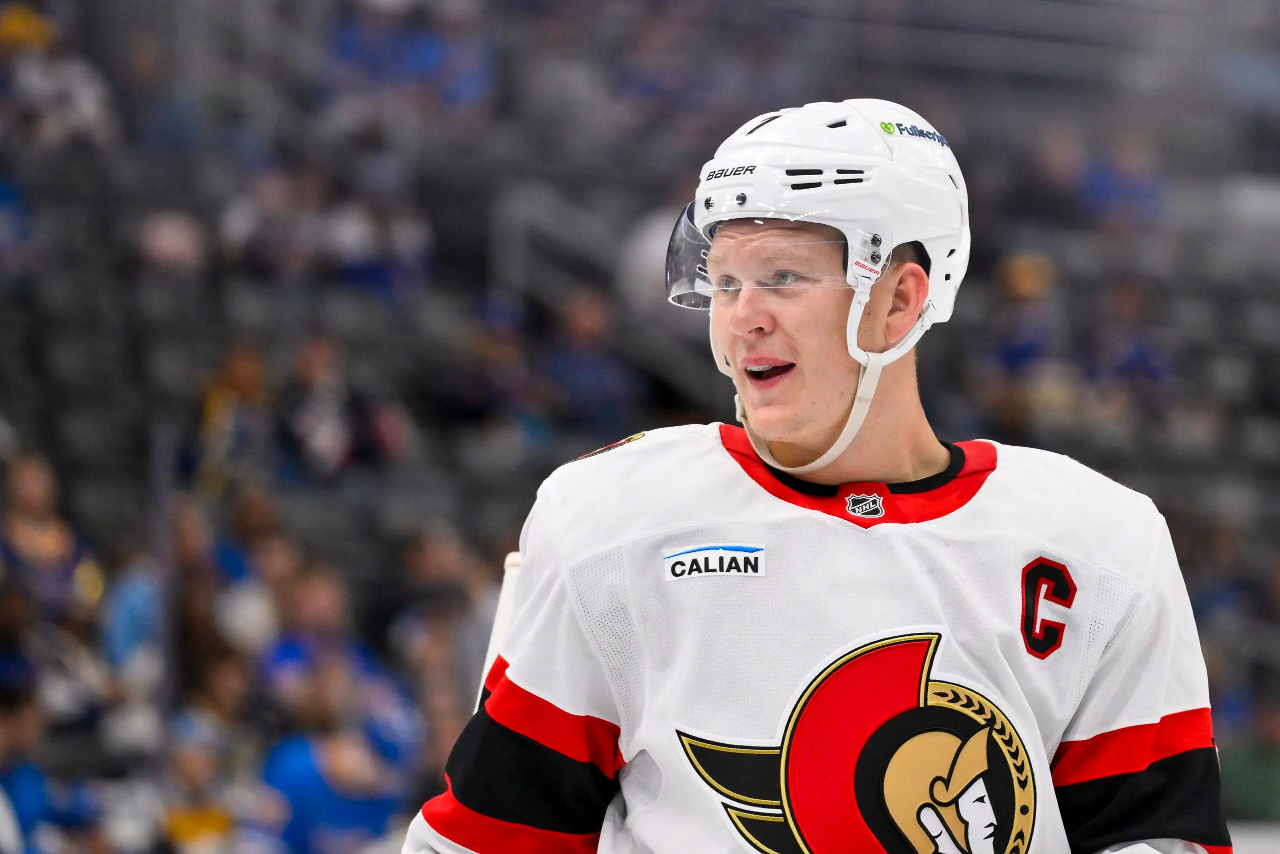 Senators’ Brady Tkachuk aiming for return “hopefully around Thanksgiving”