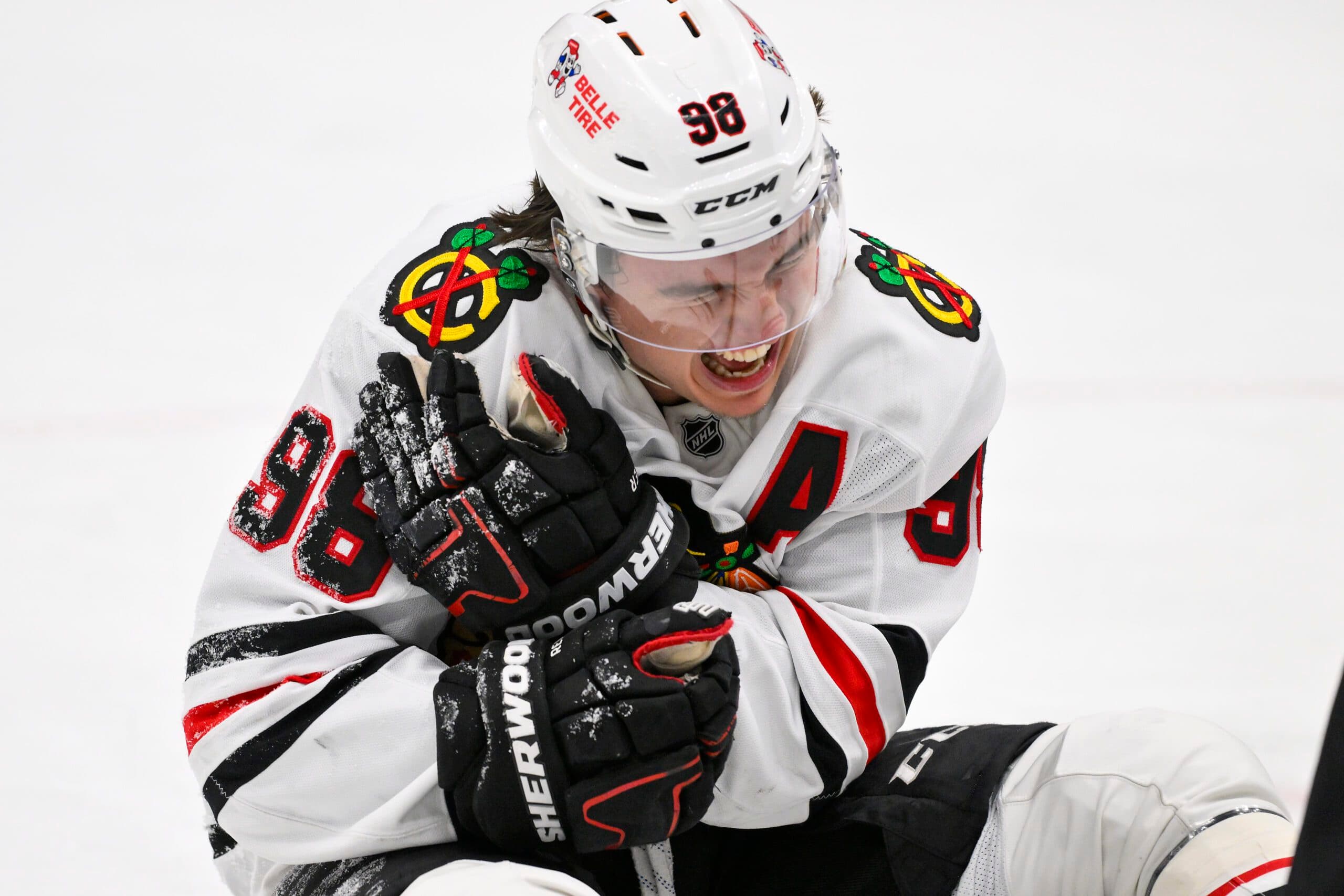 Blackhawks’ Connor Bedard leaves game with injury, won’t play Saturday vs. Red Wings