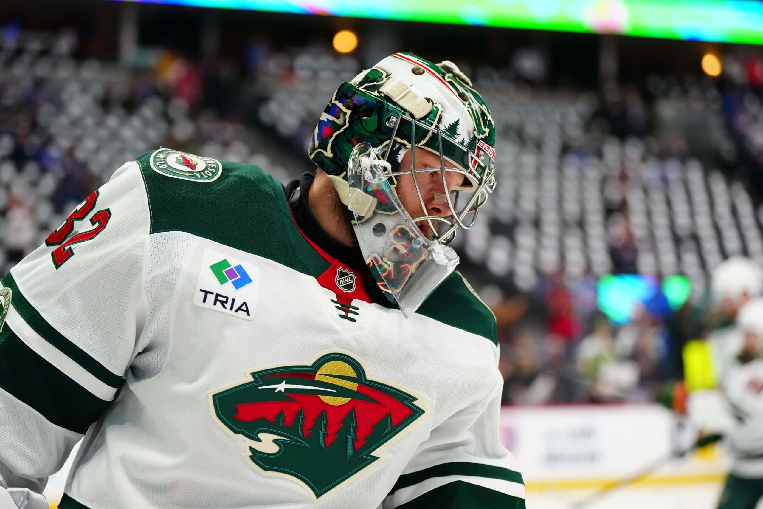 Filip Gustavsson allowed four goals on 22 shots in Minnesota's 5-2 Game 2 loss to Colorado.