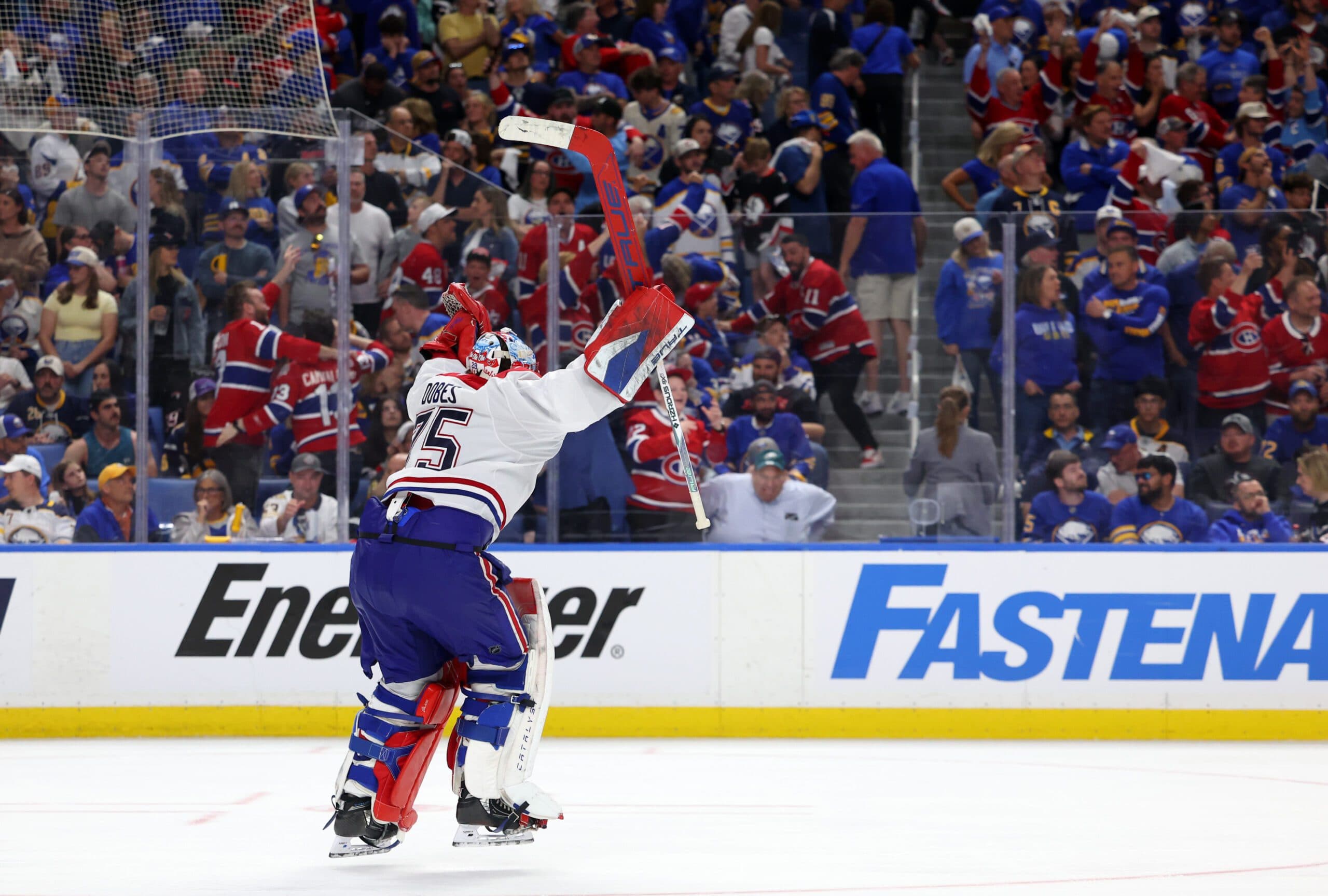 Montreal Canadiens goaltender Jakub Dobes