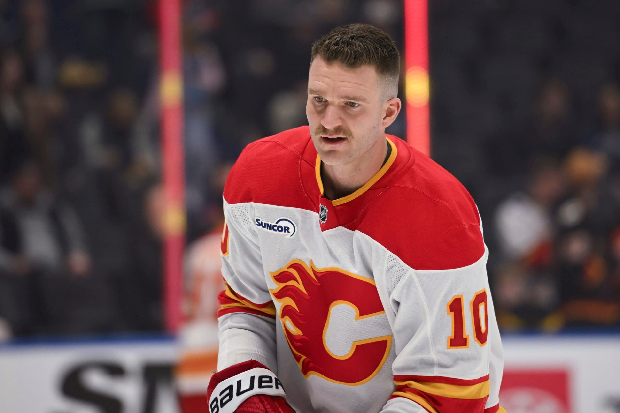 Flames’ Huberdeau suffers setback in recovery from hip resurfacing surgery