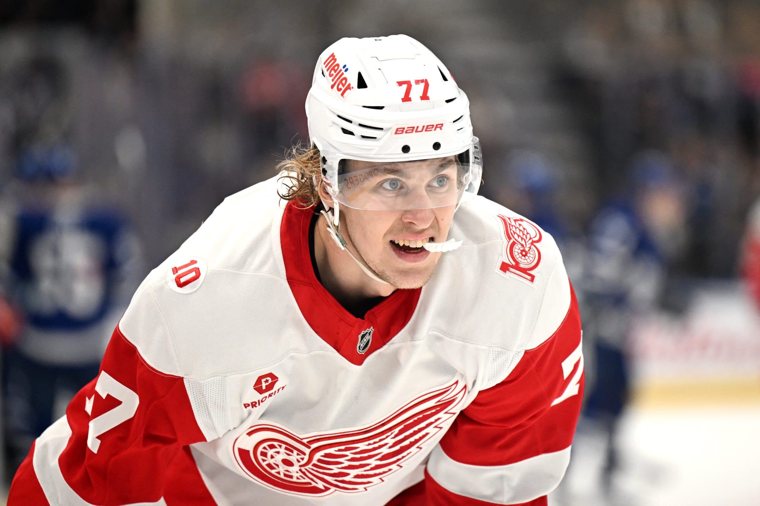 Detroit Red Wings defenseman Simon Edvinsson