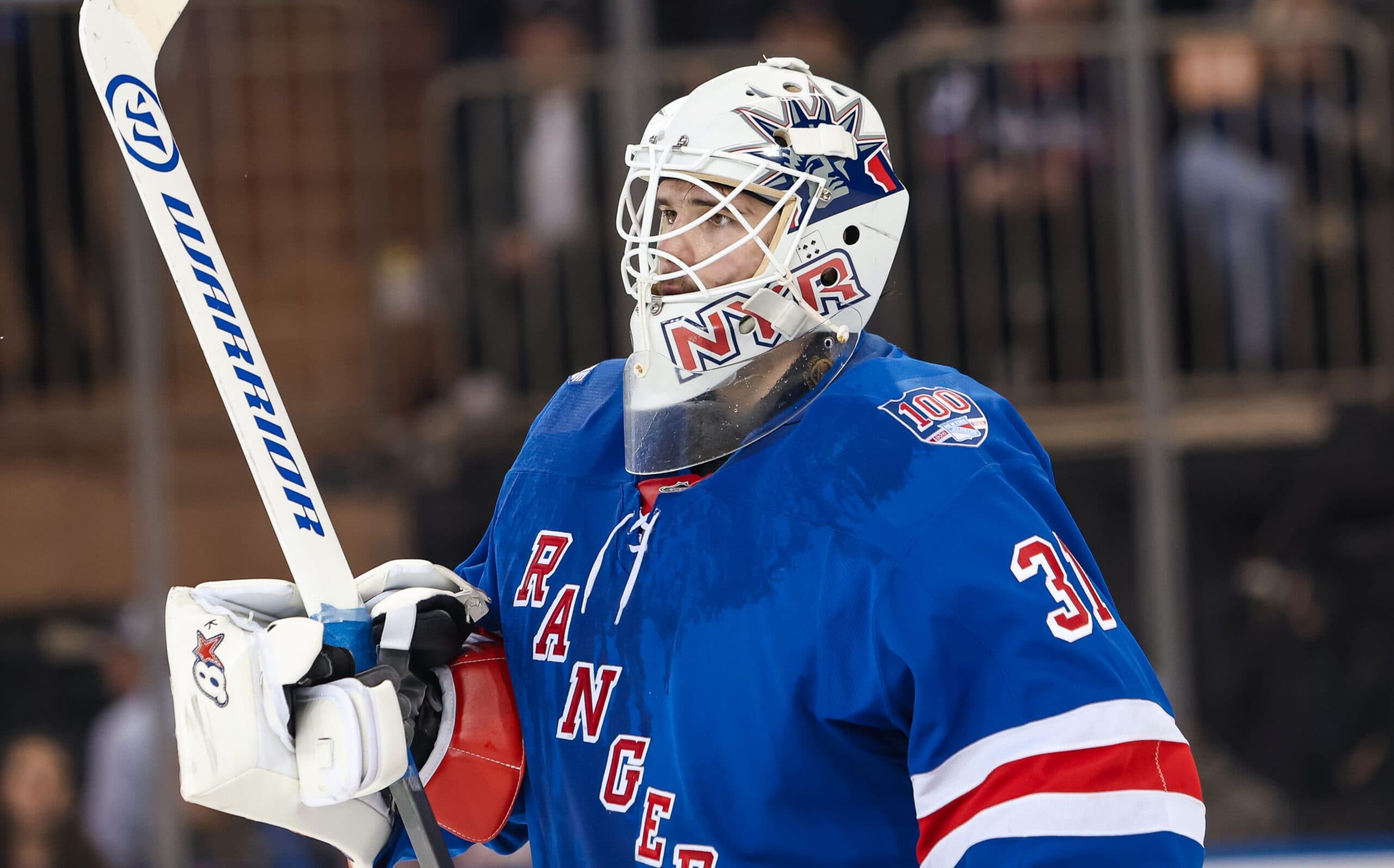 Rangers’ Igor Shesterkin scores goalie goal against Lightning